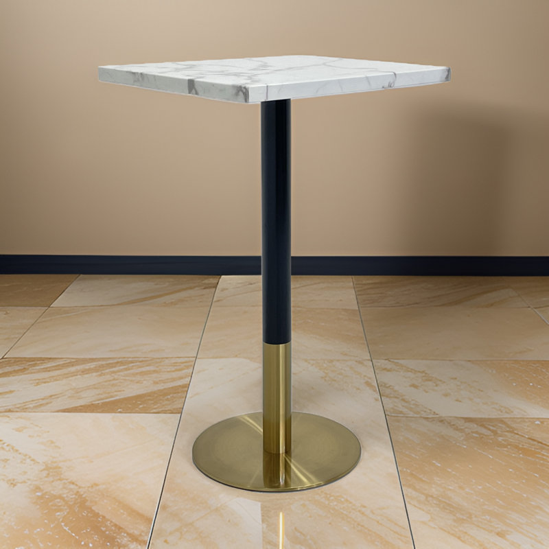 Kyanni Square Bar Table, White