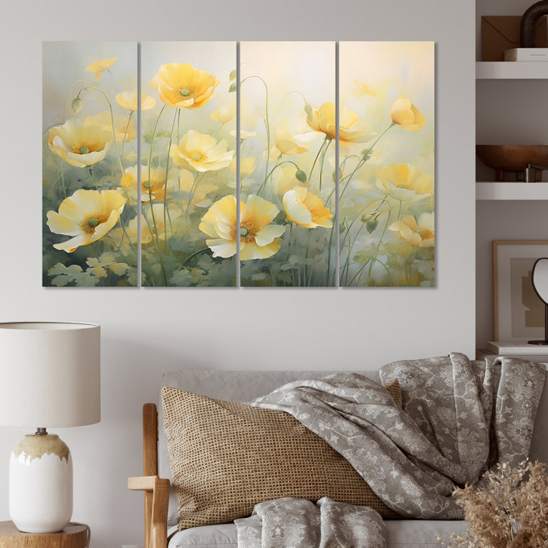 4 boutons blancs et jaunes, Impression romantique II