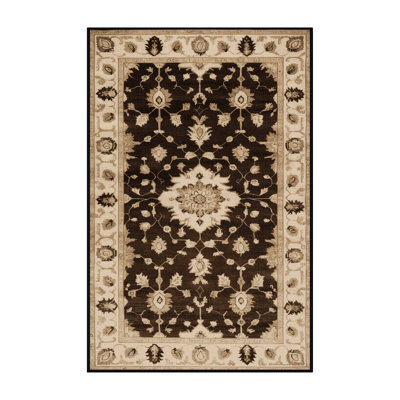 Machine Washable Overdyed Black Area Rug