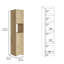 Armoire Ivany Slim avec quatre tablettes intérieures