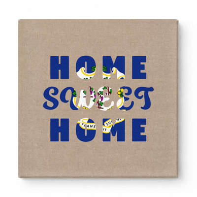 Home Sweet Home – West Virginia — Square Canvas Wall Art