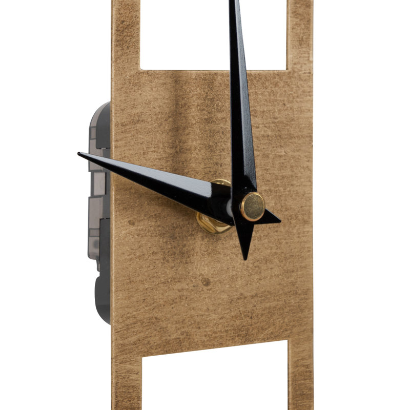 Horloge de table mécanique en acier inoxydable Gustav, Or