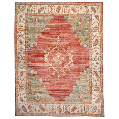 One-of-a-Kind 12'11" X 15'7" Old Wool Area Rug in