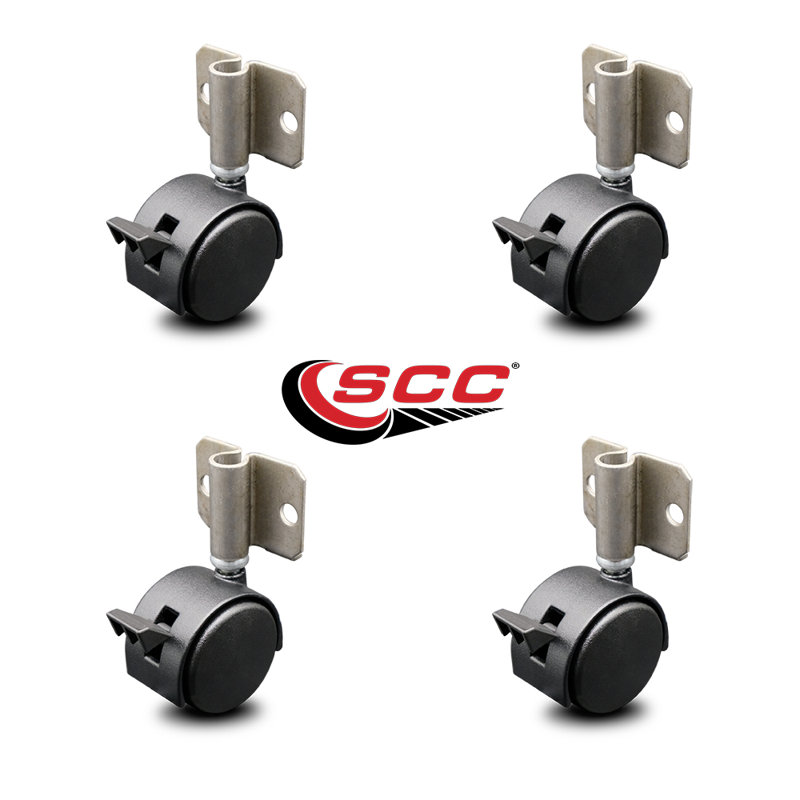 Nylon Caster, Flat Black