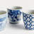 Canton Ceramic Blue and White Chinoiserie Mini Flower Pots, Set of 6