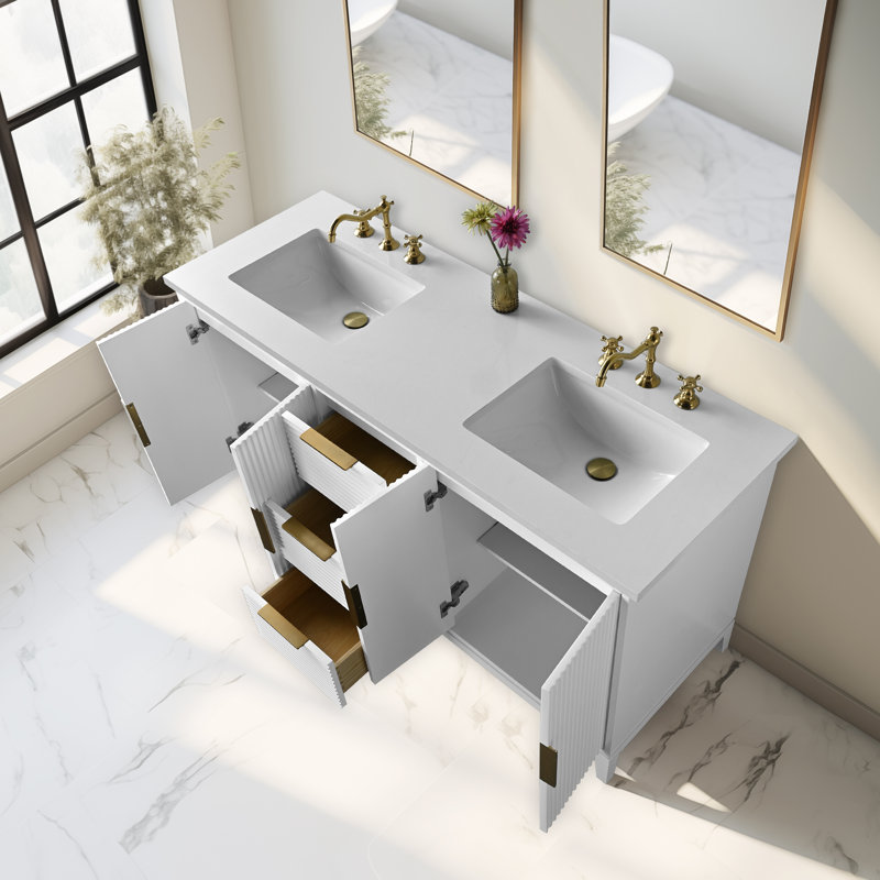 Ensemble de meuble-lavabo double 60 po Lissandra