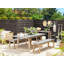 Dameyon 6 - Person Acacia Patio Dining Set with Rectangular Table , Cushions Included