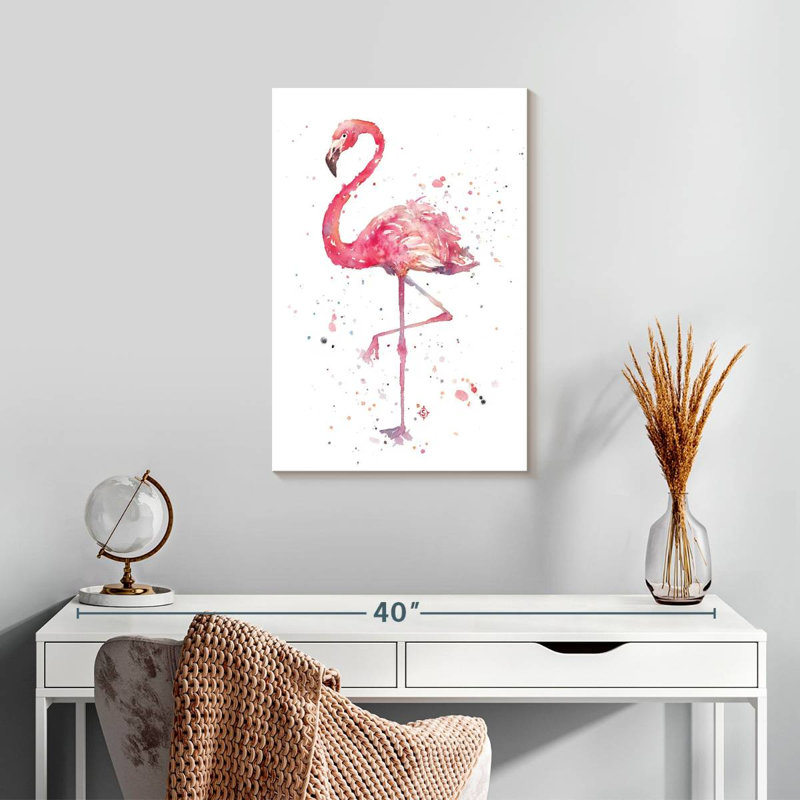 Brampt A Flamingo's Fancy, H 24 po x l 16 po