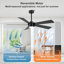 Ventilateur de plafond à 5 pales à DEL à intensité variable et télécommande, moteur CC réversible à 6 vitesses sans bruit-1592565382-1592565481
