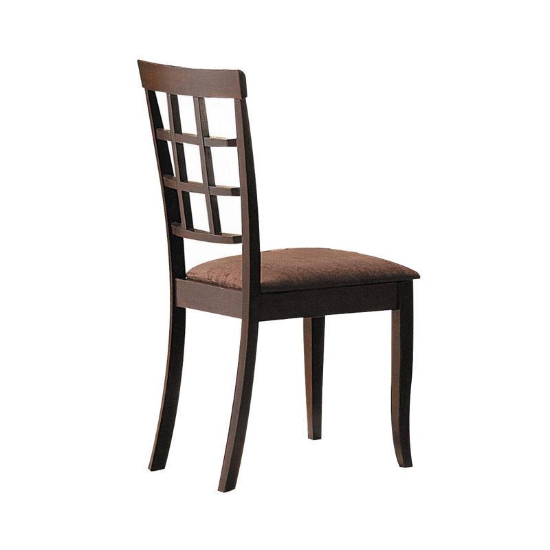 Chaise d'appoint à dossier échelle en brun foncé