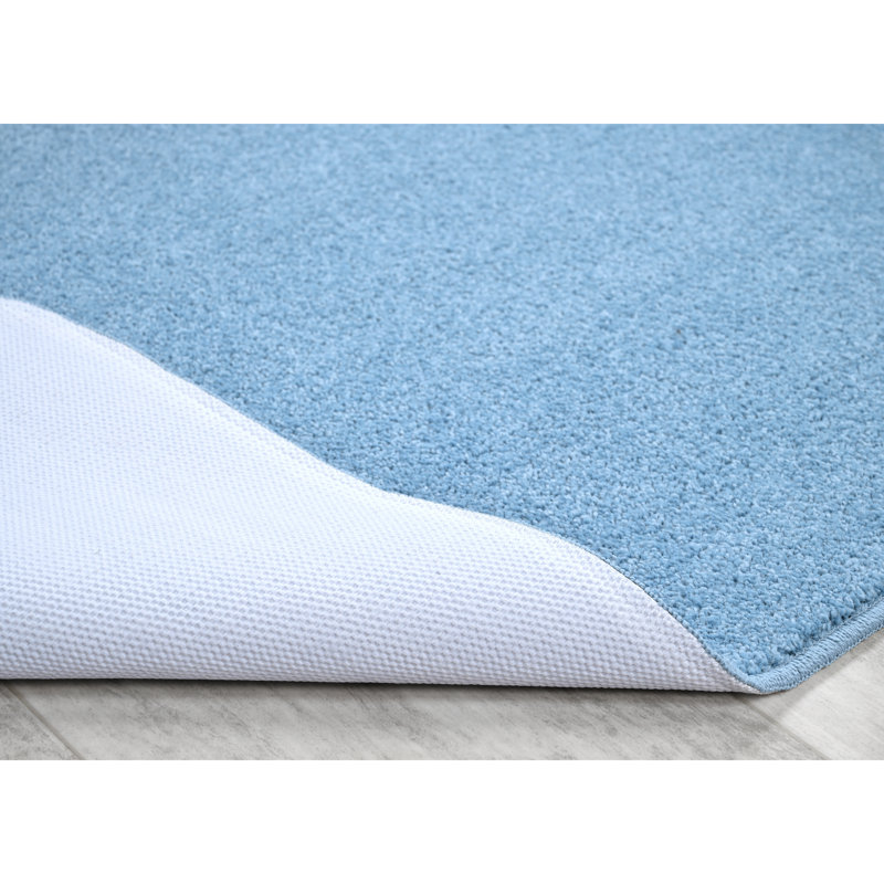Sedona Bath Rug, Soft Absorbent Plush Bath Rugs, Non-Slip, Quick Drying, Machine Washable, Comfort for Bathroom Floor, Tub and Shower, 4 Piece Bathroom Rug Set (No Lid) Basin Blue