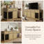 Ensemble de meubles de caisse pour chien de ferme 2 pièces avec armoire de rangement Gianna-131634896-132488293
