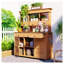 Banc de jardin haut de 65,7 po avec cadre en bois de sapin et structure rustique TopMAX