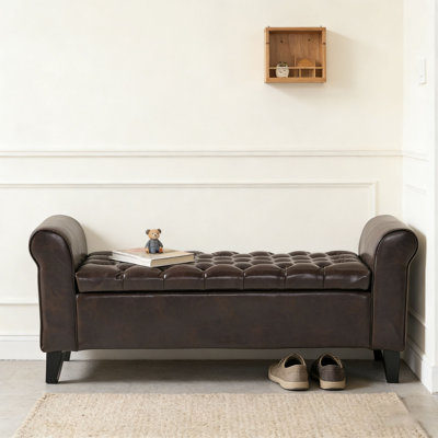 Banc de rangement en tissu
