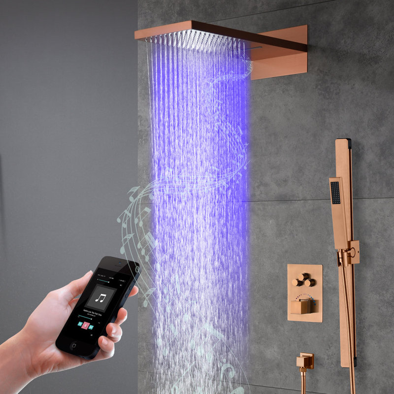 All-In-One Kit with Rough in-Valve, Rose Gold