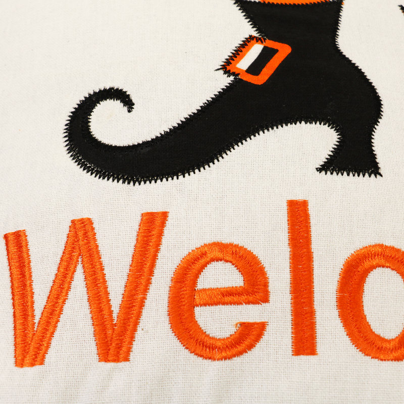 Welcome Pretties Halloween Feathers Square Throw