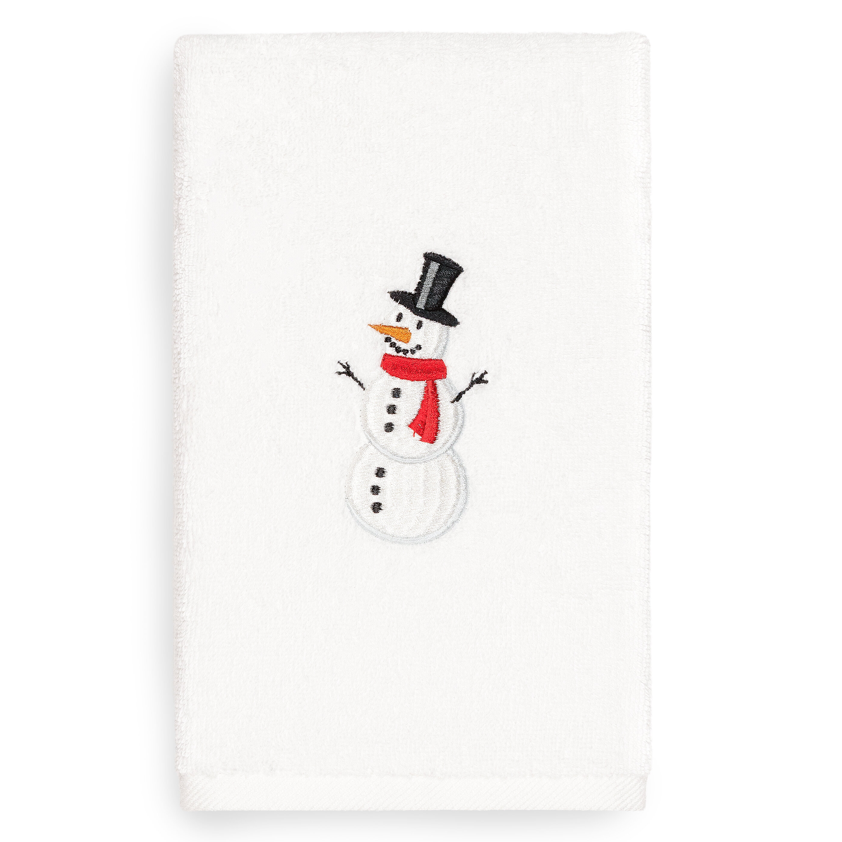 Linum Home Textiles Christmas Hand Towels Snowman Embroidered Luxury ...