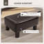 Finnick 40cm Wide Faux Leather Rectangle Solid Colour Standard Ottoman