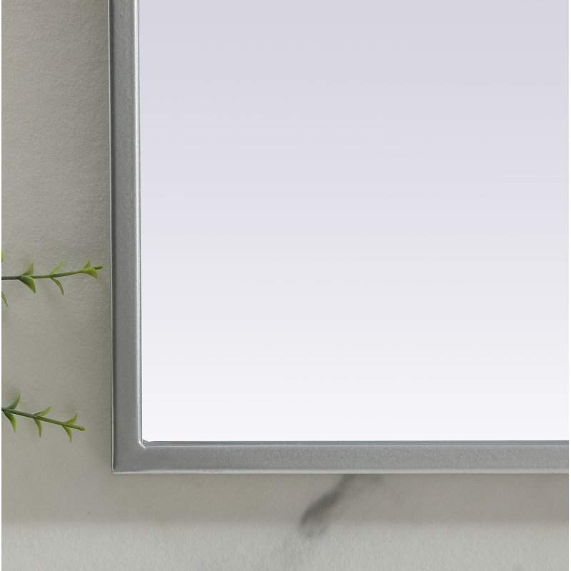 Miroir mural Sabine, Argent argent, 42 po x 36 po