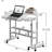 Adjustable Height Mobile Standing Desk – Compact 2-Tier Rolling Computer Table for Home Office, Study, Dorm, Under Desk Treadmill, Ergonomic Perch down to Stand Desk, Lockable Casters – Dark Walnut-1944701272