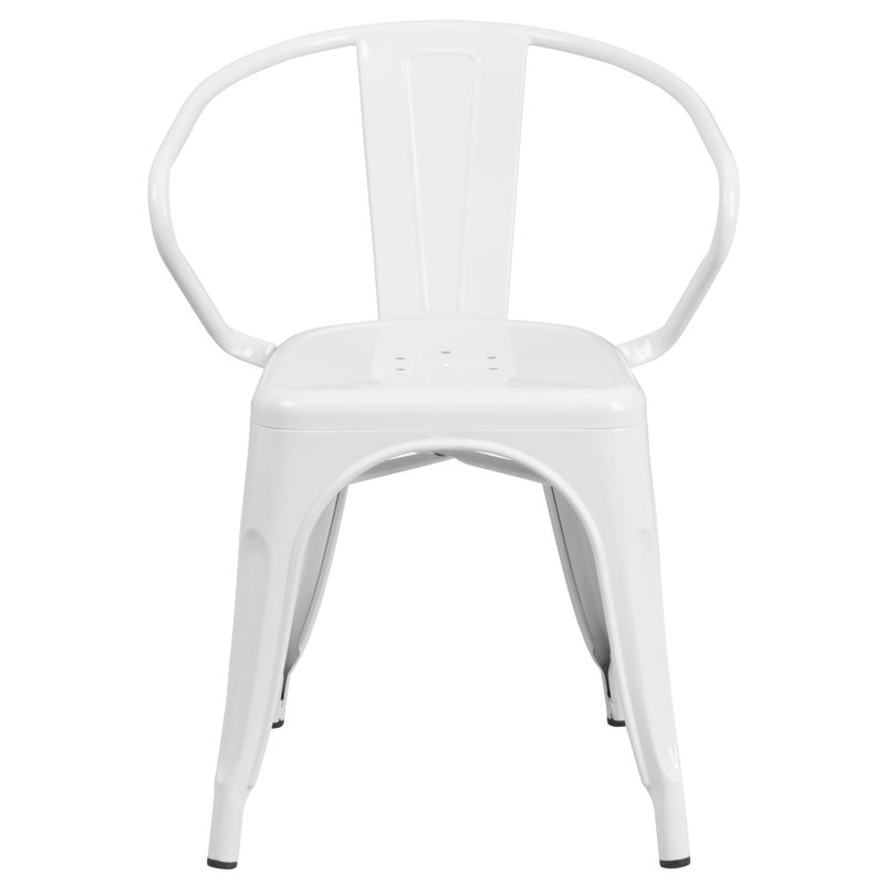 Chaise de salle à manger empilable, Blanc