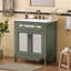 Meuble-lavabo de salle de bain avec lavabo en céramique
