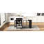 Îlot de cuisine 59,5 po avec plateau en grain de bois, armoire de rangement double-face, tablettes ouvertes et tablettes réglables pour organiser une table de salle à manger extensible classique, deux mobile home mobile-2126751559