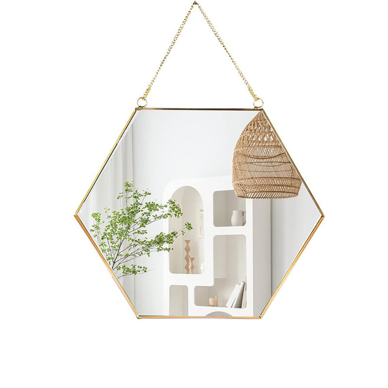 Remkea Glass Hexagon Wall Mirror
