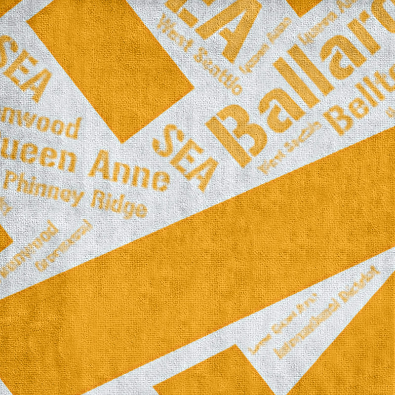 Bath Towel, Orange, Seattle, Microfiber
