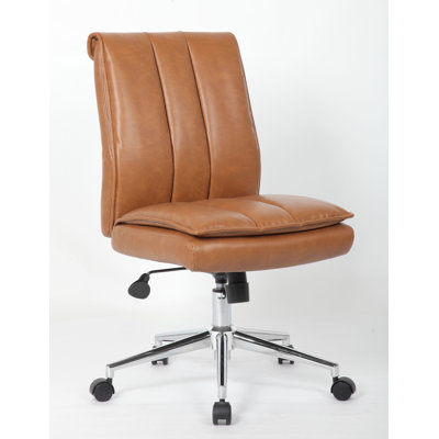 Boss, Charlotte, Pillow Top Task Chair, Armless, Caramel