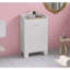 Armoire de rangement autoportante pour salle de bain avec panier à linge coulissant, rangement compact et durable