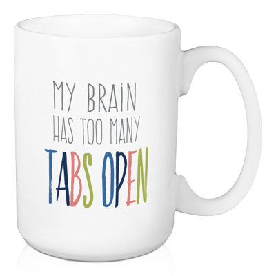 Grande tasse à café ouverte "my brain" Gorden