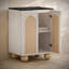 Meuble-lavabo autoportant en chêne avec comptoir à 3 trous Plaisir II-107443320-107443319