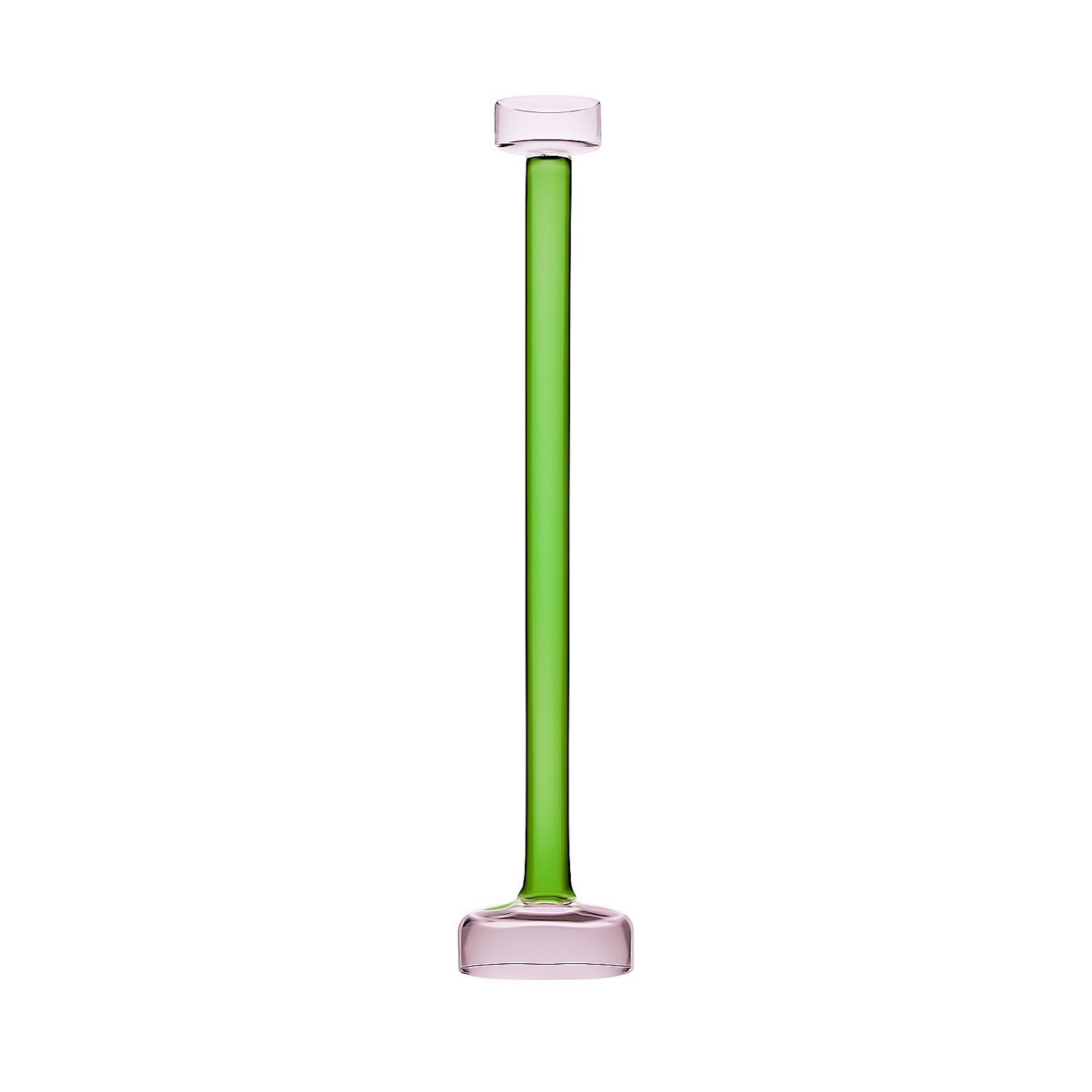 Ahmad Glass Tealight Candle Holder, 13.25"H x 3" W x 3" D, Green