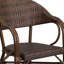 Chaise de patio en rotin et aluminium Shelie
