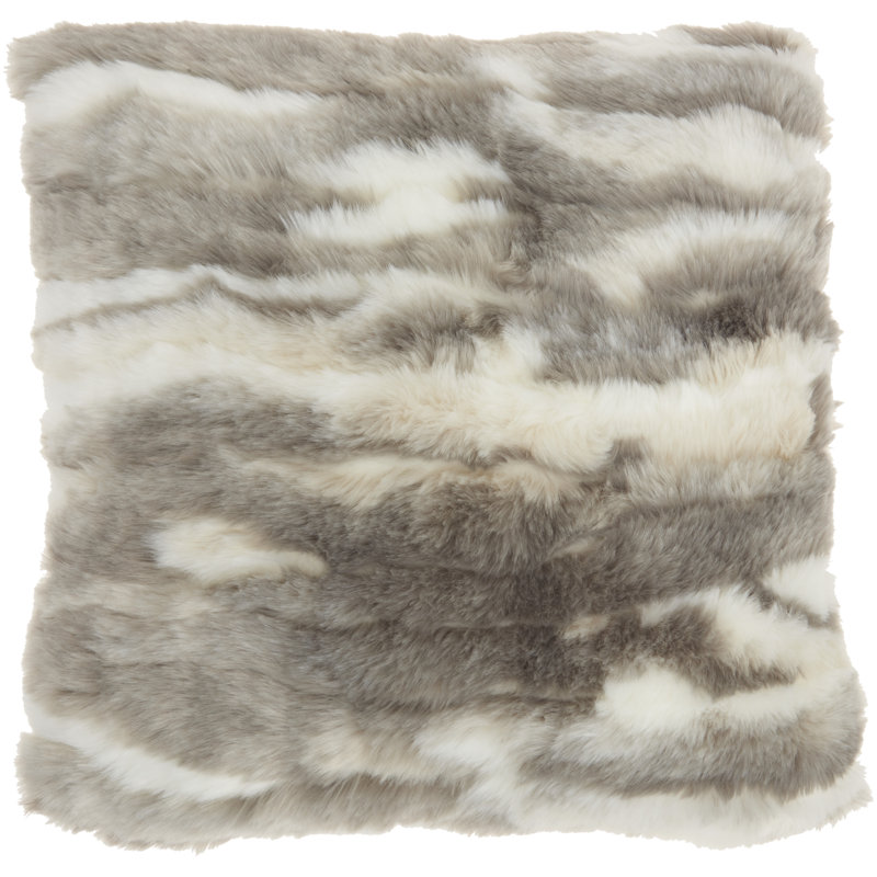 Housse de coussin carré et insert, Gris