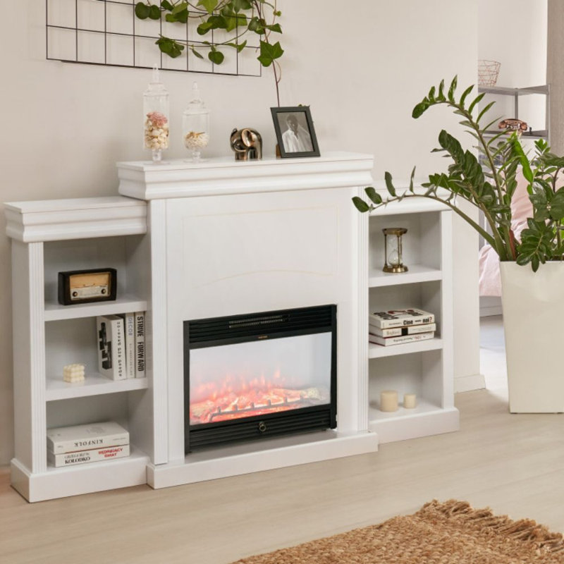 Crédence de rangement l 70 po Bernward, Blanc