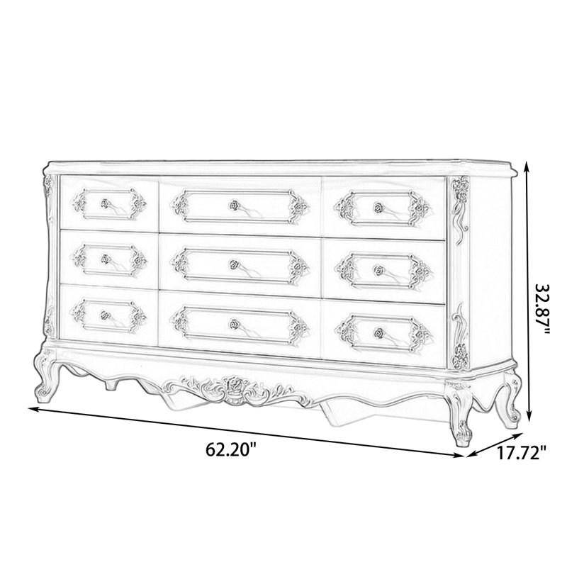 Gold Solid + Manufactured Wood Accent Cabinet, Gold