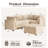 5-piece Modular Corduroy Sectional Sofa With Ottoman, Deep Seat Cloud Couch For Living Room & Bedroom, Easy To Assemble, Soft Upholstered Modern L-shaped Sofa-1483845423