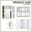 Miroir de salle de bain avec armoire de rangement blanche, miroir de lavage mural, compartiments d'armoire, reflet haute définition