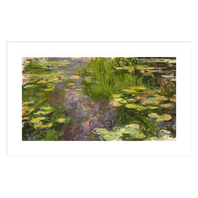 «Waterlilies» par Claude Monet, impression giclée encadrée, H 19 po x l 29,5 po