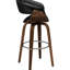Siège de bar pivotant en noyer avec support ergonomique et tabouret en tissu noir. Conception. Housse en similicuir. Poids de 24,64 lb