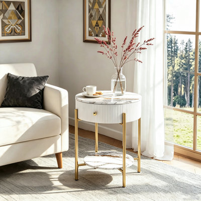 Woodville Side Table with Storage