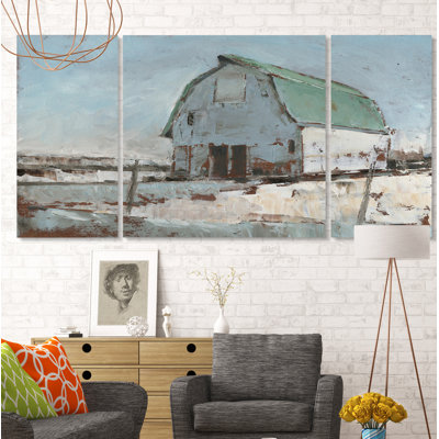 " Plein Air Barn I " 3 - Pieces