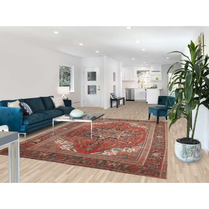 Tapis rouge en laine 8 x 11