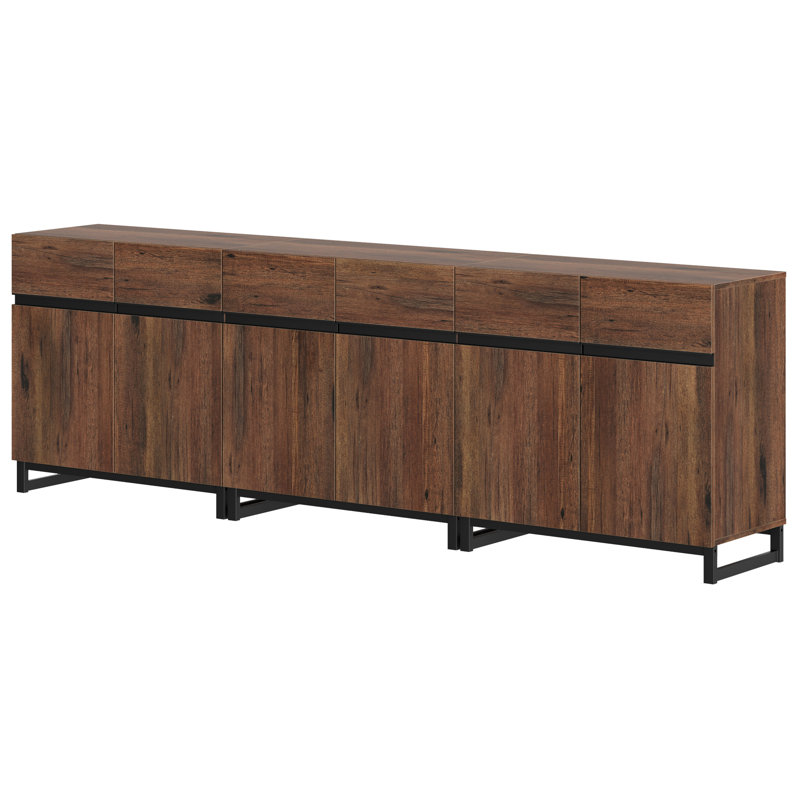 Armoire d'appoint en acier Aadam Cottondale, Brun