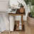 Rustic C Shaped Side Table