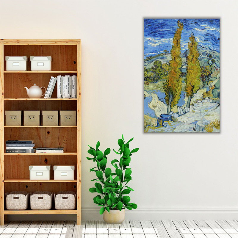 «The Poplars at Saint-Remy, 1889», reproduction d'art sur toile, H 30 po x l 20 po