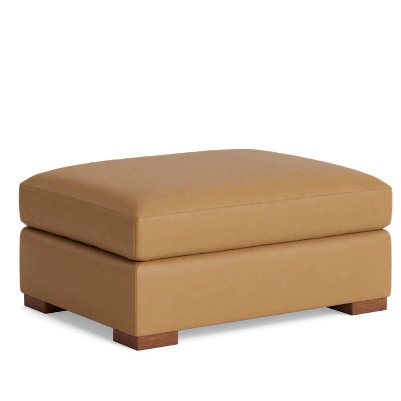 Couch Potato Ottoman, Leather - Butterscotch