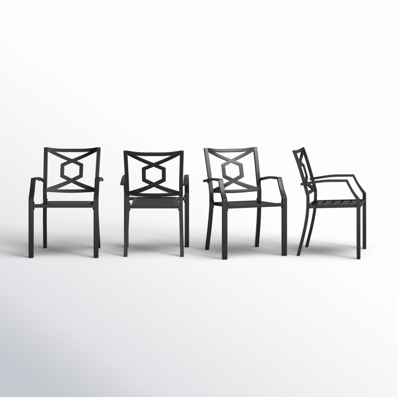 Ensemble de 4 chaises de patio empilables